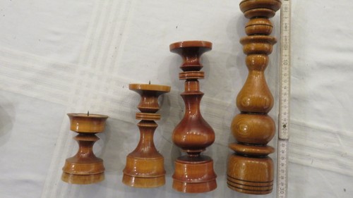 Vier leuchter holz - und, dose
