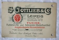 Werbekarte - S. GOTTLIEB & CO., Leipzig, Stoffe, Schneiderbedarf, um 1930