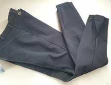 Winter Softshell Damenreithose von BUSSE Gr. 42 schwarz mit Fleecefutter