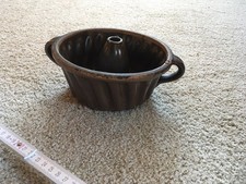 Alte Gugelhupf Backform M. Henkel, Steingut, Durchm. ca. 19 Cm Höhe 8 Cm Vintage