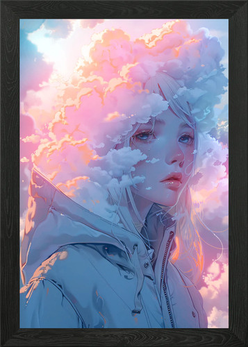 Cloud anime girl gerahmtes - cloud,