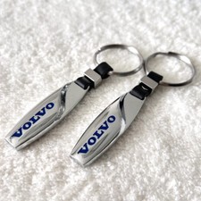 2 Stücke Für Volvo Schlüsselanhänger Schlüsselring Keychain Emblem Metall Silber