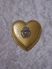 Metall Brosche Herzen Krone