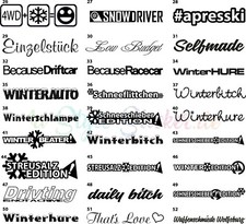 50cm Winterauto Aufkleber XL