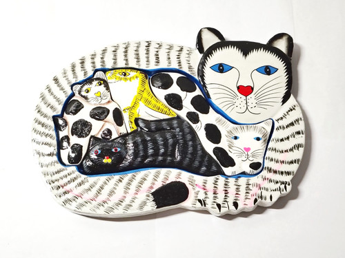 Holzpuzzle katze schwarz - -katze-,