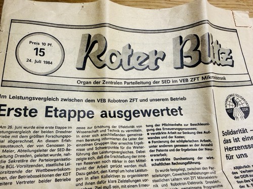 Ddr zeitung 1984 roter - 1984,,