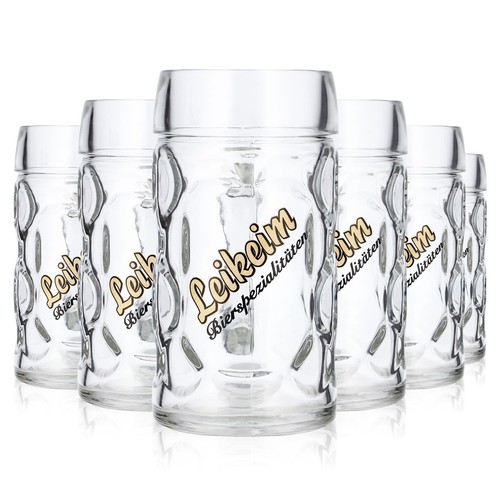 Leikeim bier glas seidel - 6x,