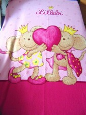 LILLEBI weiche Kuscheldecke, pink/rosa, Großmotiv, 150x115 cm