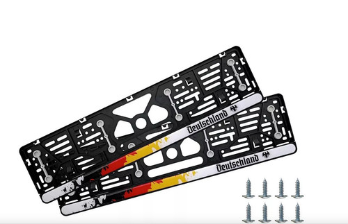 Kennzeichenhalter schwarz - 2x,
