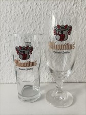 Mauritius Brauerei Zwickau 2 alte Biergläser 0,25 L, Altes Wappen, um 1990