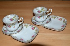 2 CHODZIEZ formschöne elegante Vintage Kaffeegedecke Qualitätsarbeit aus Polen