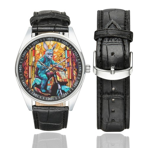 Buntglas känguru kurier uhr - kurier,