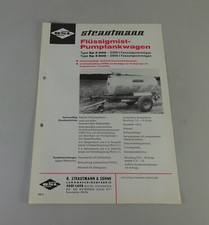 Prospektblatt / Broschüre BSL Strautmann Güllewagen Typ Sp 2300 / 2900 von 1968
