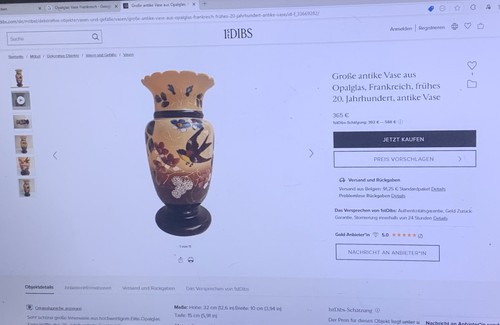 Opalglas vase glas frankreich - vase,