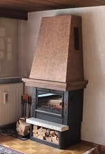 Kamin mit Einsatz Holzofen