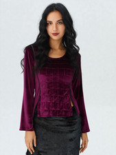 Samtshirt  bordeaux Longsleeve