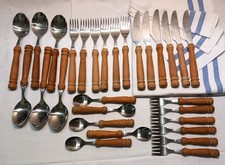 Original DDR FORON Besteck Rustikale Holzgriffe