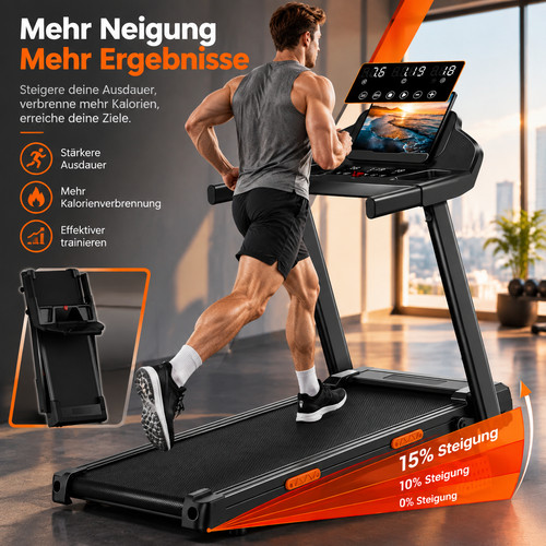 Laufband mit steigung - 15, %