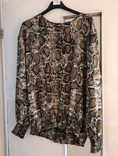 dayz Bluse Shirt Animalprint Langarm Gr. 42