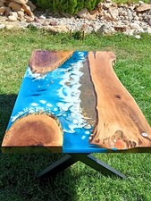 Ocean Tisch, Epoxid Harz, Blau