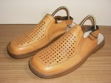 Rieker Sandalen Sabots, offene Halbschuhe, Gr. 46, camel, OM und Decksohle echt