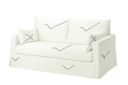 Ikea hyltarp bezug für 2er - bezug,
