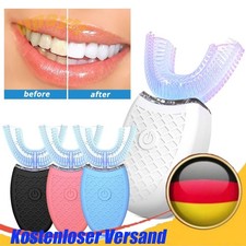 Elektrisch U-Typ Schallzahnbürste Zahnbürste 360° Automatische Reinigung Teeth #