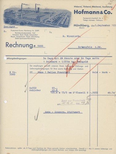Rechnung münchberg hofmann - münchberg,