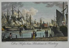 Hamburgensie, handkoloriert -