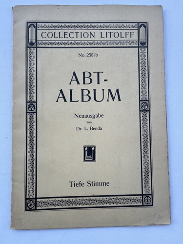 Noten abt album - abt., gesang