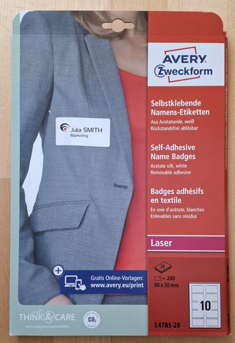 Neu avery zweckform l4785 - zweckform, l4785-20