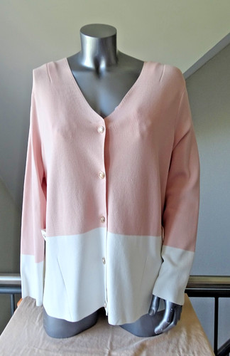 Strickjacke rosa weiß - rosa/weiß, von