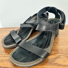 Teva zirra wedge black leather - zirra,