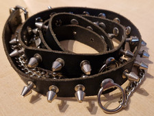 Kunstledergürtel - schwarz