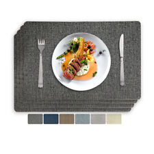 4er Platzset Tischset Kunstleder Platzmatten Tischmatten abwaschbar Wasserdicht