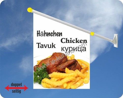 Flagge pommes hähnchen - pommes,, mit