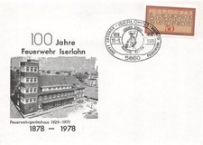 385661) Bund 4 versch. Sonderbelege 100 Jahre Feuerwehr Iserlohn mit Privat GS 