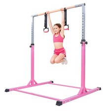 Reckstange Turnreck Gymnastik Trainingsgerät für Kinder Höhenverstellbare Rosa