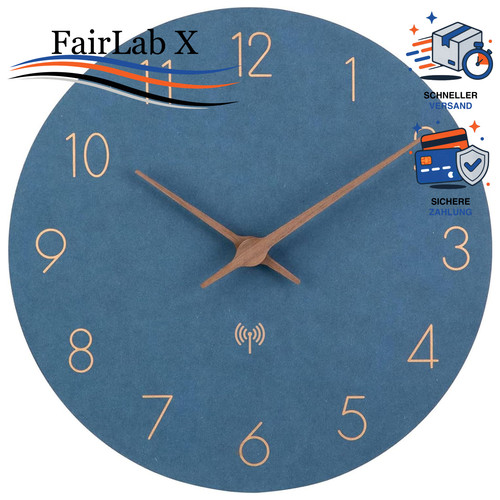 Wanduhr funkuhr lautlos mdf - wanduhr,