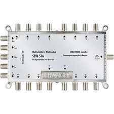 Schwaiger SAT Multischalter 5 Eingänge verteilt 1 Satellitenposition 16 Ausgänge