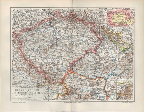 Landkarte map 1905 - :, bÖhmen