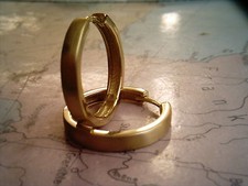 Singel Klappcreole Gold 333 poliert 17 x 3 mm, eine Scharniercreole Herrencreole