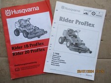 Bedienungsanleitung u Ersatzteilkatalog für Husqvarna Rider Pro  Aufsitzmäher