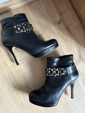 High Heels Tamaris Stiefelette Gr 40 schwarz/gold