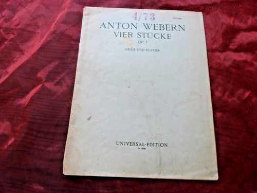 Anton webern vier stücke - vier, op