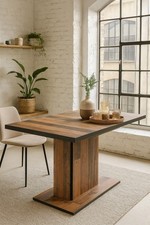 Esstisch ausziehbar 140–180 cm Oldwood Schwarz modern Holz Tisch mit Einlegeplat