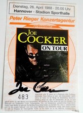 Joe cocker autogramm auf alter - autogramm,