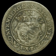 STADT NÜRNBERG: 4 Kreuzer 1755 IMF. MIT TITEL FRANZ I.