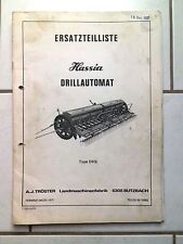 Hassia Drillautomat Typ DHS  Drillmaschine Ersatzteilliste 