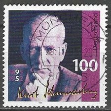 Bund BRD Mi. 1824 aus 1995 ORTSVOLLSTEMPEL München 4 / Kurt Schumacher